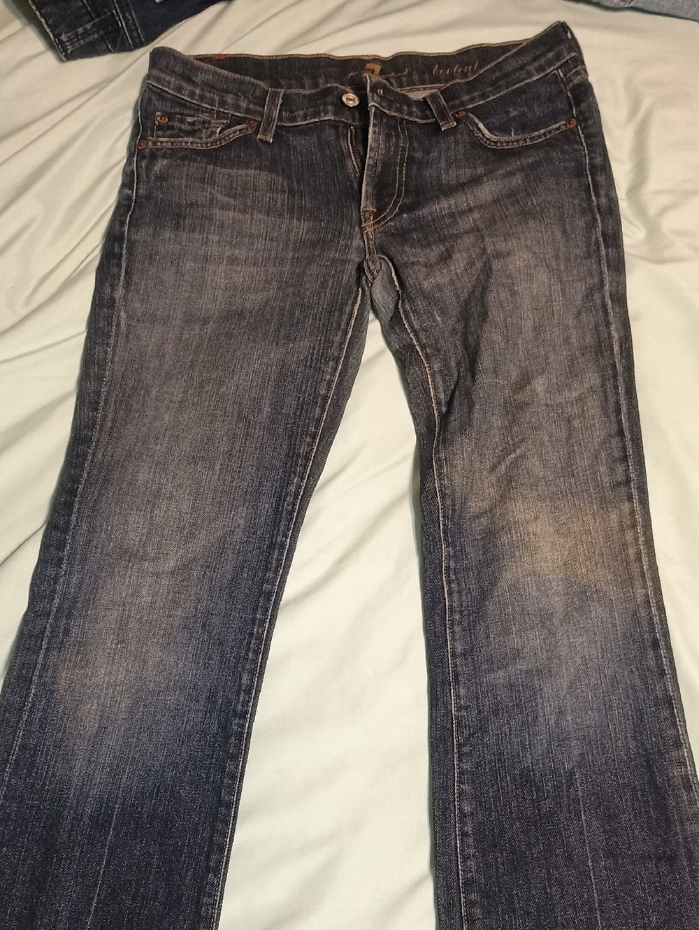 7 For All Mankind Women’s Boot Cut Jeans - Dark Blue Wash